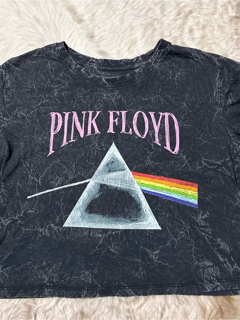 Pink Floyd graphic tee shirt cropped medium